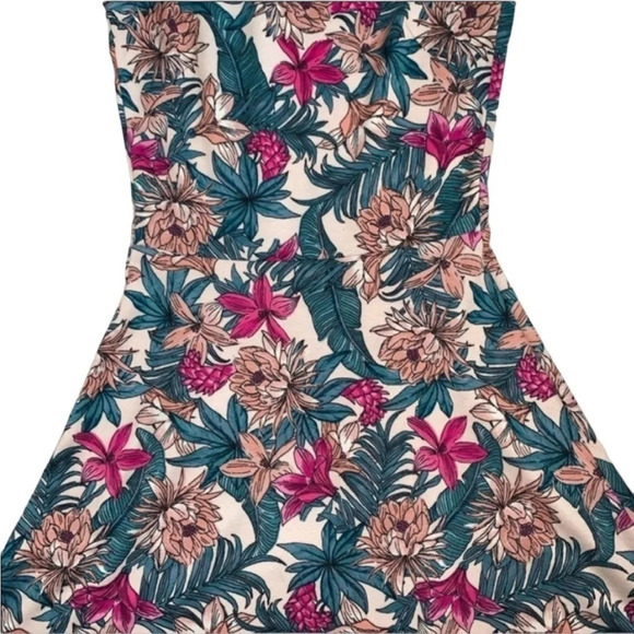 H&M Sleeveless Mini Round Neck Flowers Pattern Dress Size XS - Picture 5 of 6